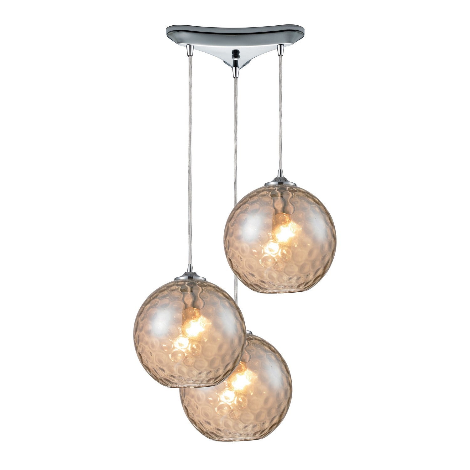 ELK Home - 31380/3CMP - Three Light Pendant - Watersphere - Polished Chrome