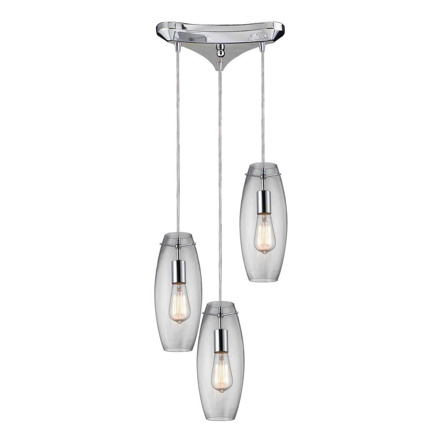 ELK Home - 60054-3 - Three Light Pendant - Menlow Park - Polished Chrome