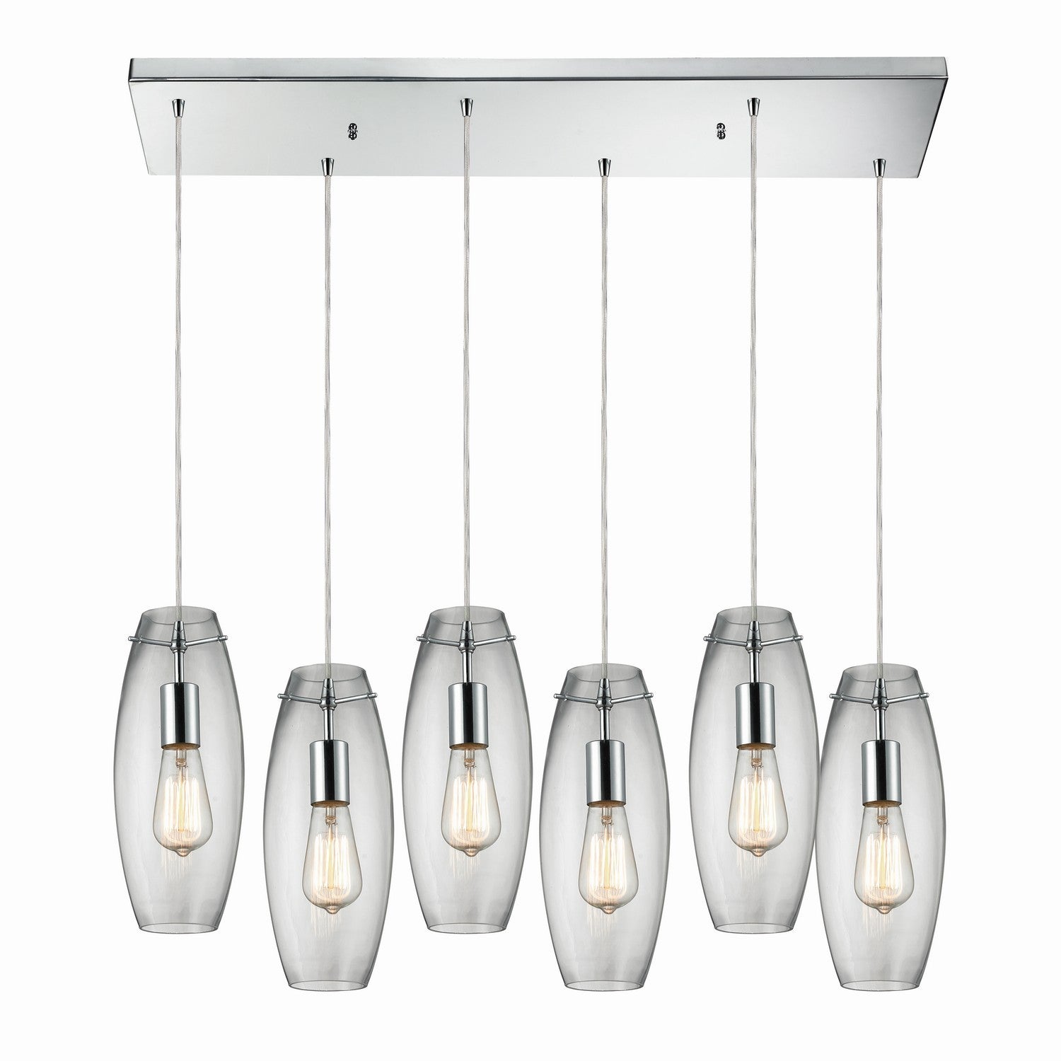 ELK Home - 60054-6RC - Six Light Pendant - Menlow Park - Polished Chrome