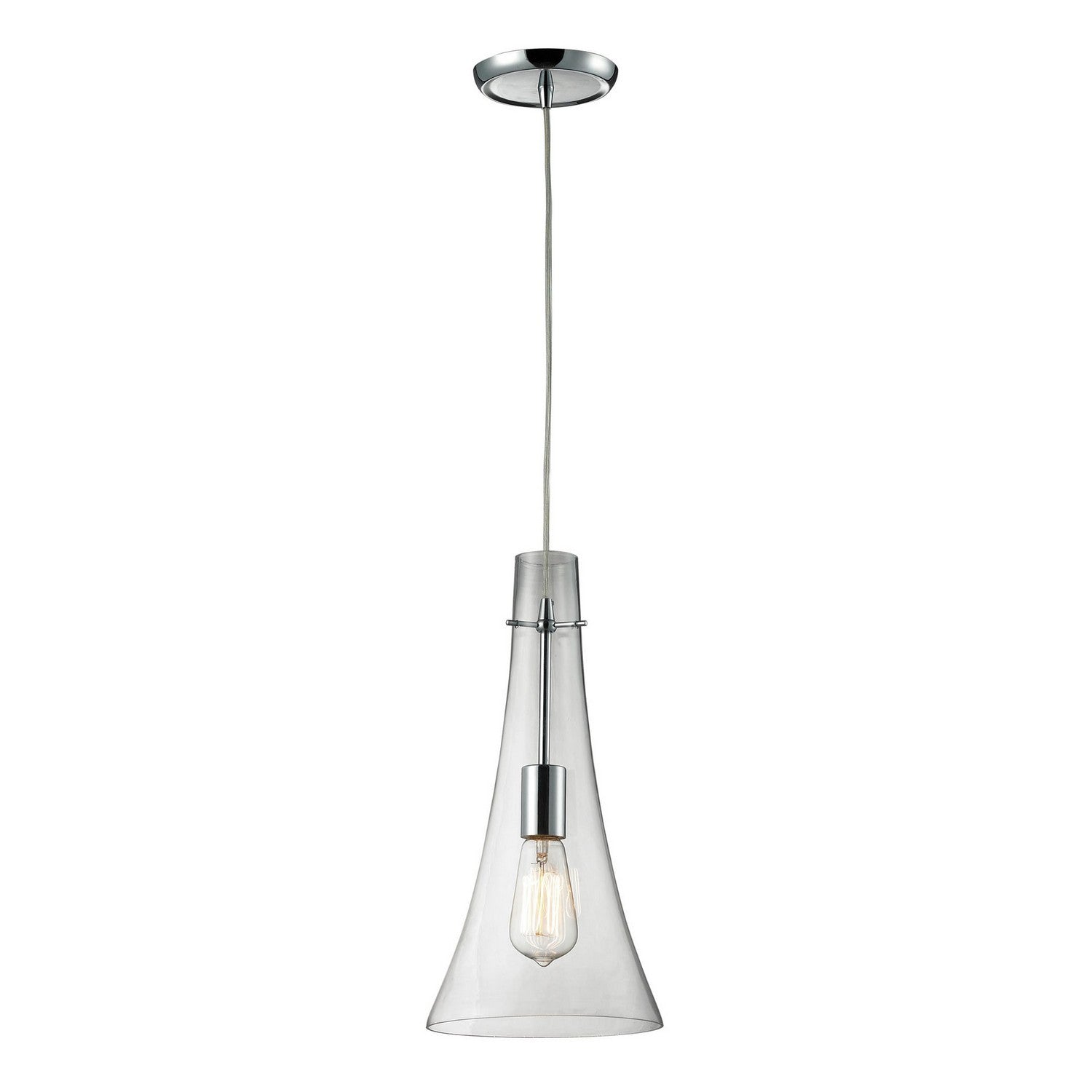 ELK Home - 60055-1 - One Light Pendant - Menlow Park - Polished Chrome