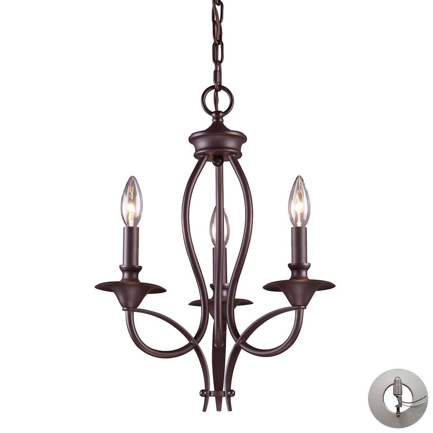 ELK Home - 61031-3-LA - Three Light Chandelier - Medford - Oil Rubbed Bronze