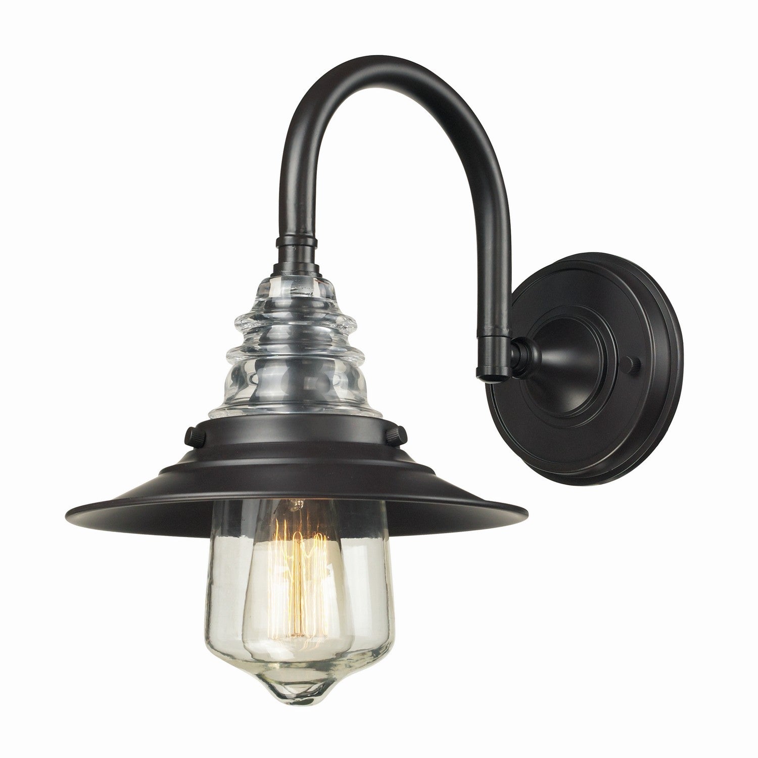 ELK Home - 66812-1 - One Light Wall Sconce - Insulator Glass - Oil Rubbed Bronze