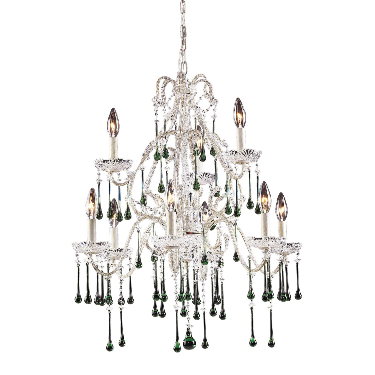 ELK Home - 4003/6+3LM - Nine Light Chandelier - Opulence - Antique White