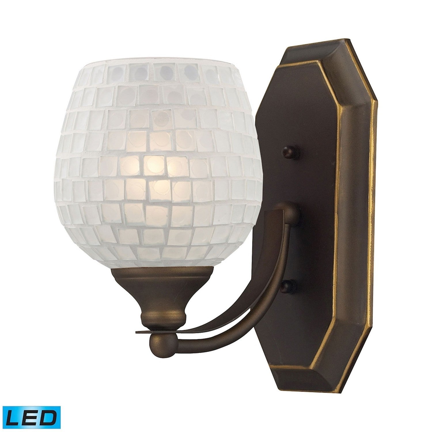 ELK Home - 570-1B-WHT-LED - LED Vanity Lamp - Mix-N-Match - Aged Bronze