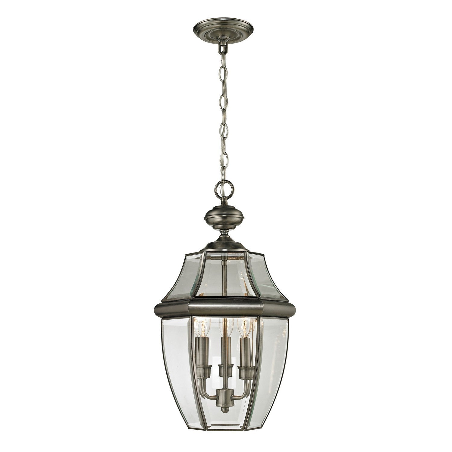 ELK Home - 8603EH/80 - Three Light Outdoor Pendant - Ashford - Antique Nickel