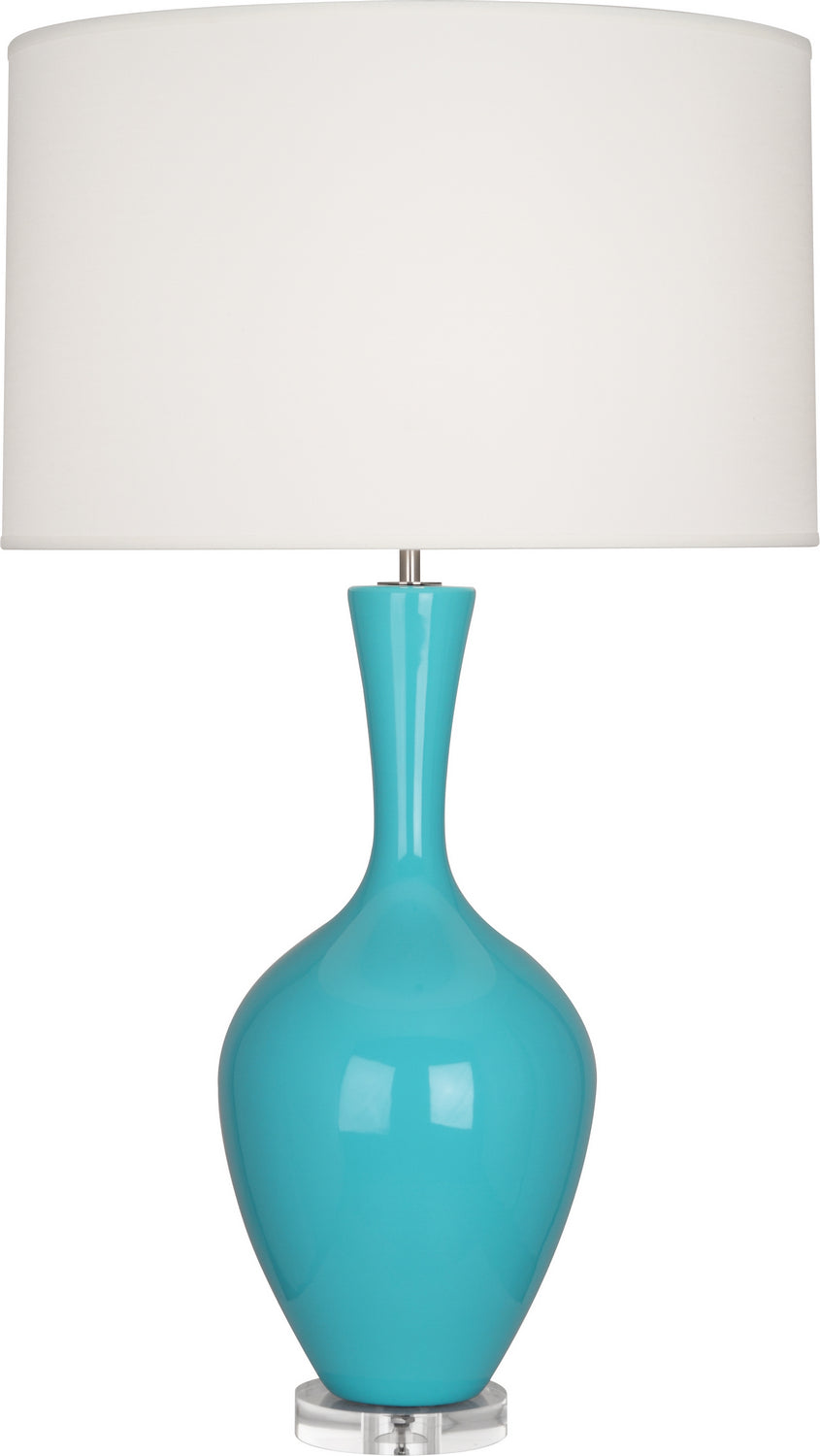 Robert Abbey - EB980 - One Light Table Lamp - Audrey - Egg Blue Glazed Ceramic