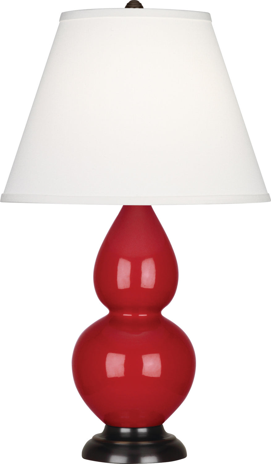 Robert Abbey - RR11X - One Light Accent Lamp - Small Double Gourd - Ruby Red Glazed Ceramic w/Deep Patina Bronze