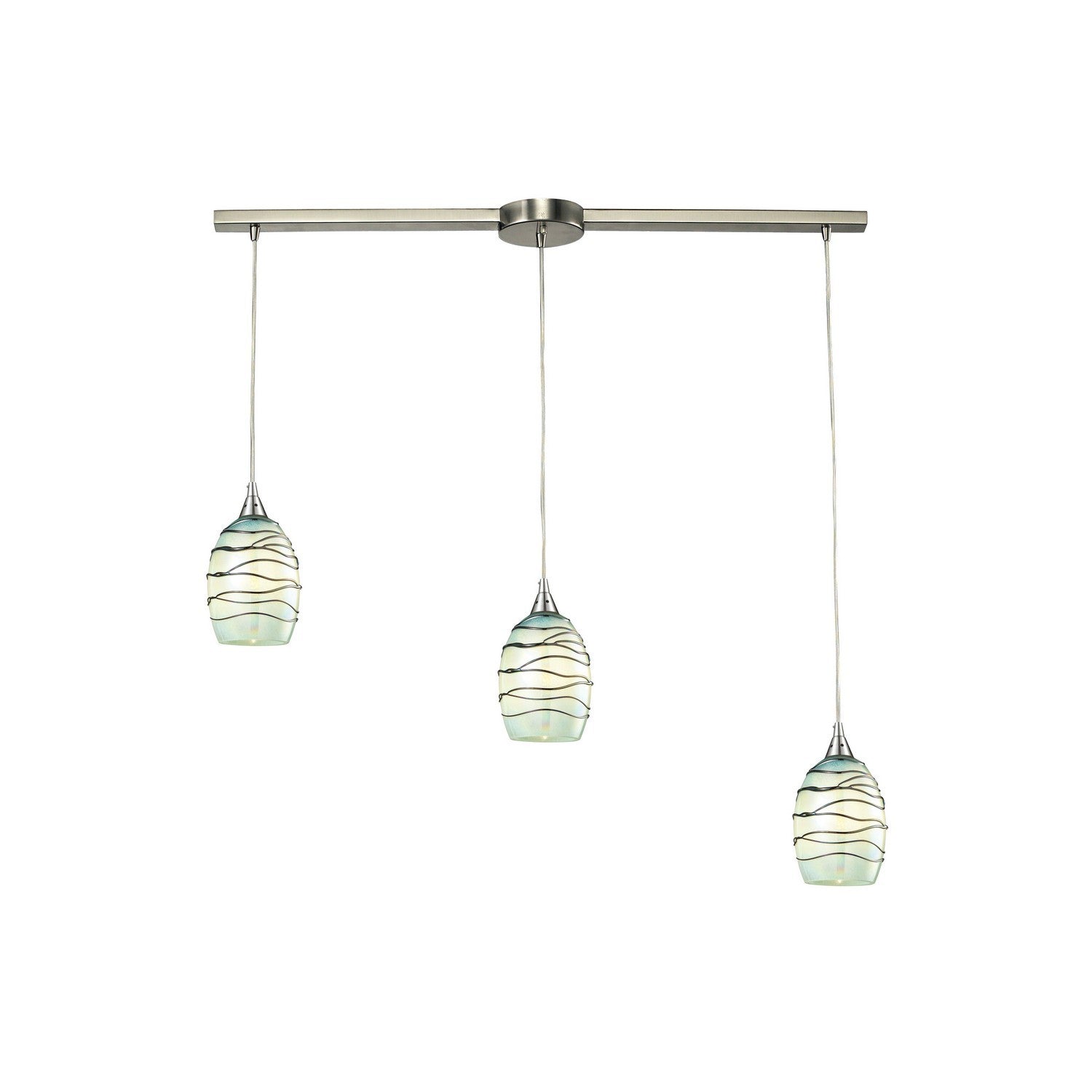 ELK Home - 31348/3L-MN - Three Light Pendant - Vines - Satin Nickel