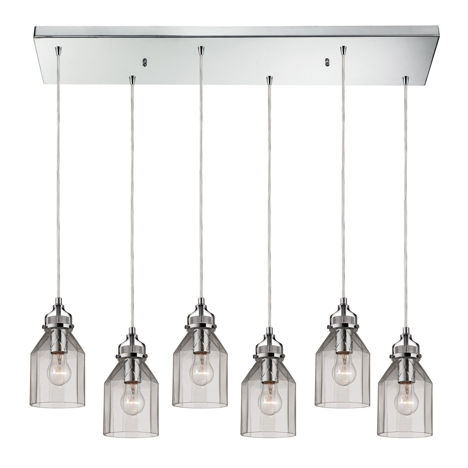 ELK Home - 46019/6RC - Six Light Pendant - Danica - Polished Chrome