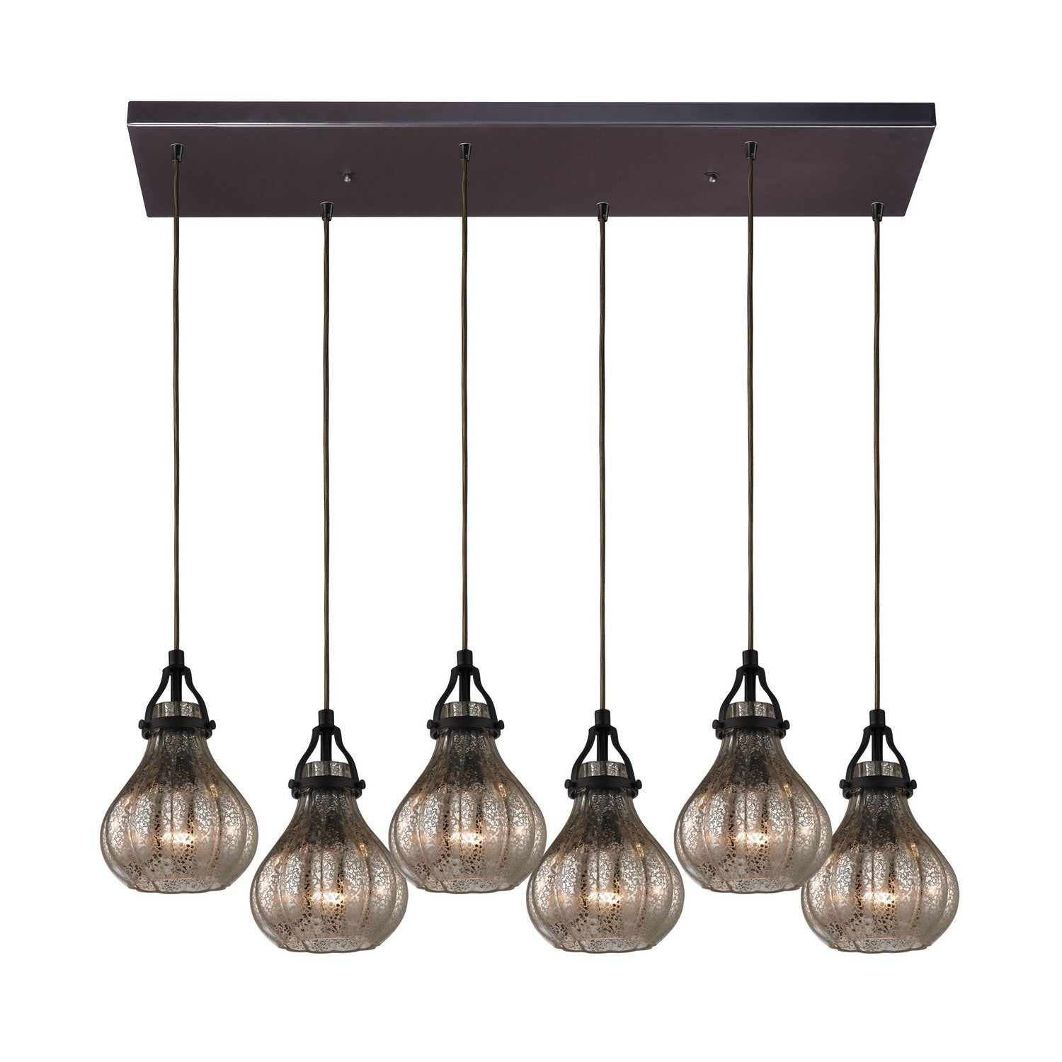 ELK Home - 46024/6RC - Six Light Pendant - Danica - Oil Rubbed Bronze