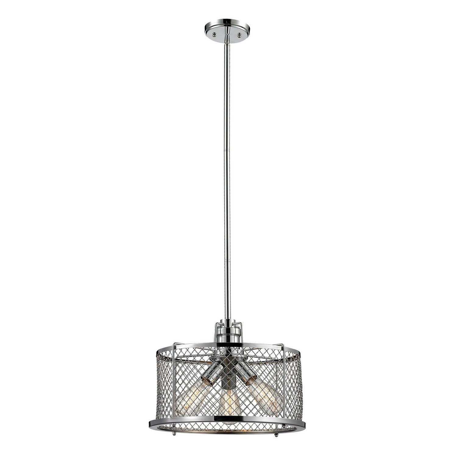 ELK Home - 55002/3 - Three Light Pendant - Brisbane - Polished Chrome