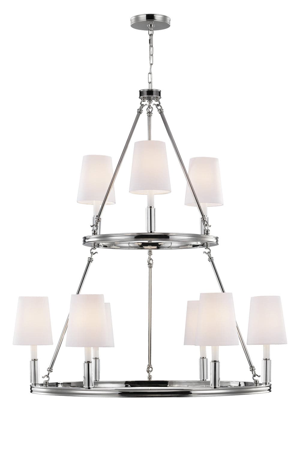 Visual Comfort Studio - F2937/3+6PN - Nine Light Chandelier - Lismore - Polished Nickel