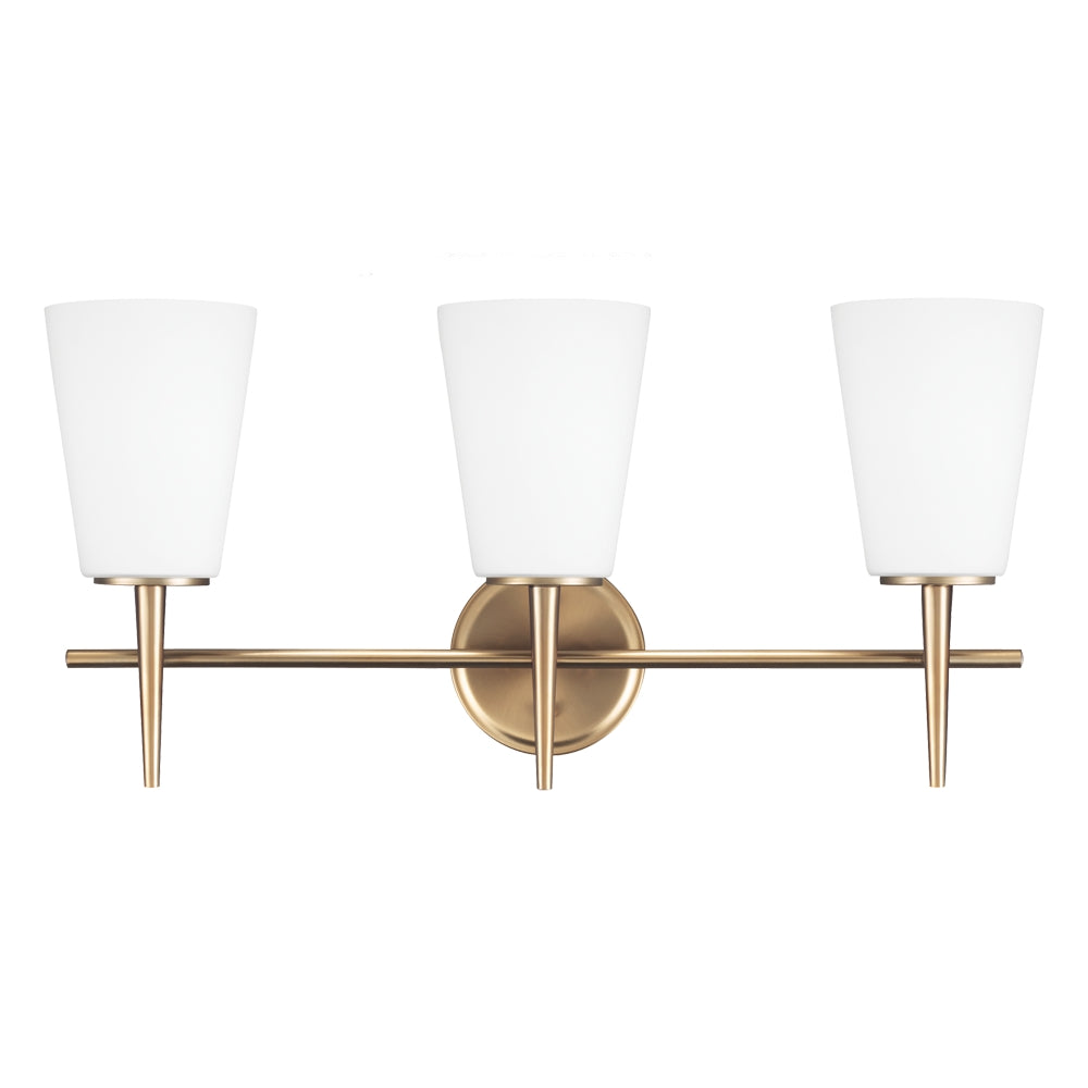 Generation Lighting. - 4440403-848 - Three Light Wall / Bath - Driscoll - Satin Brass