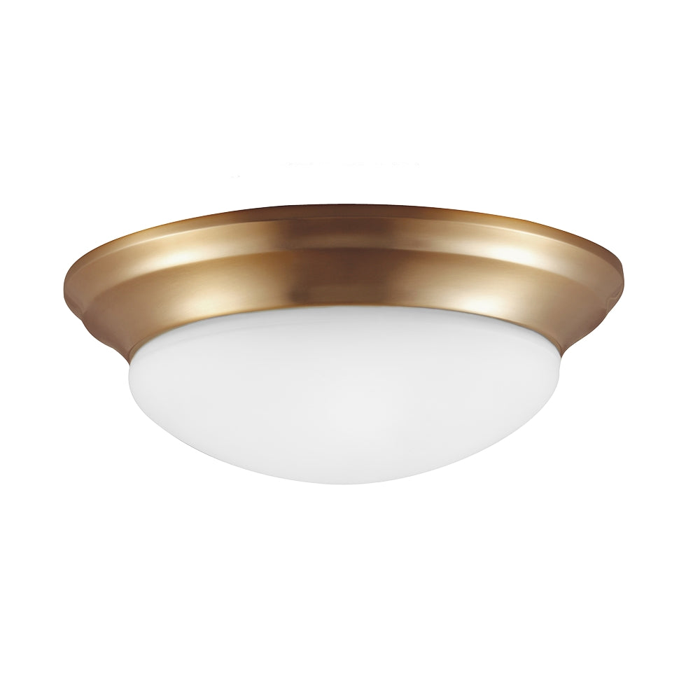 Generation Lighting. - 75436-848 - Three Light Flush Mount - Nash - Satin Brass