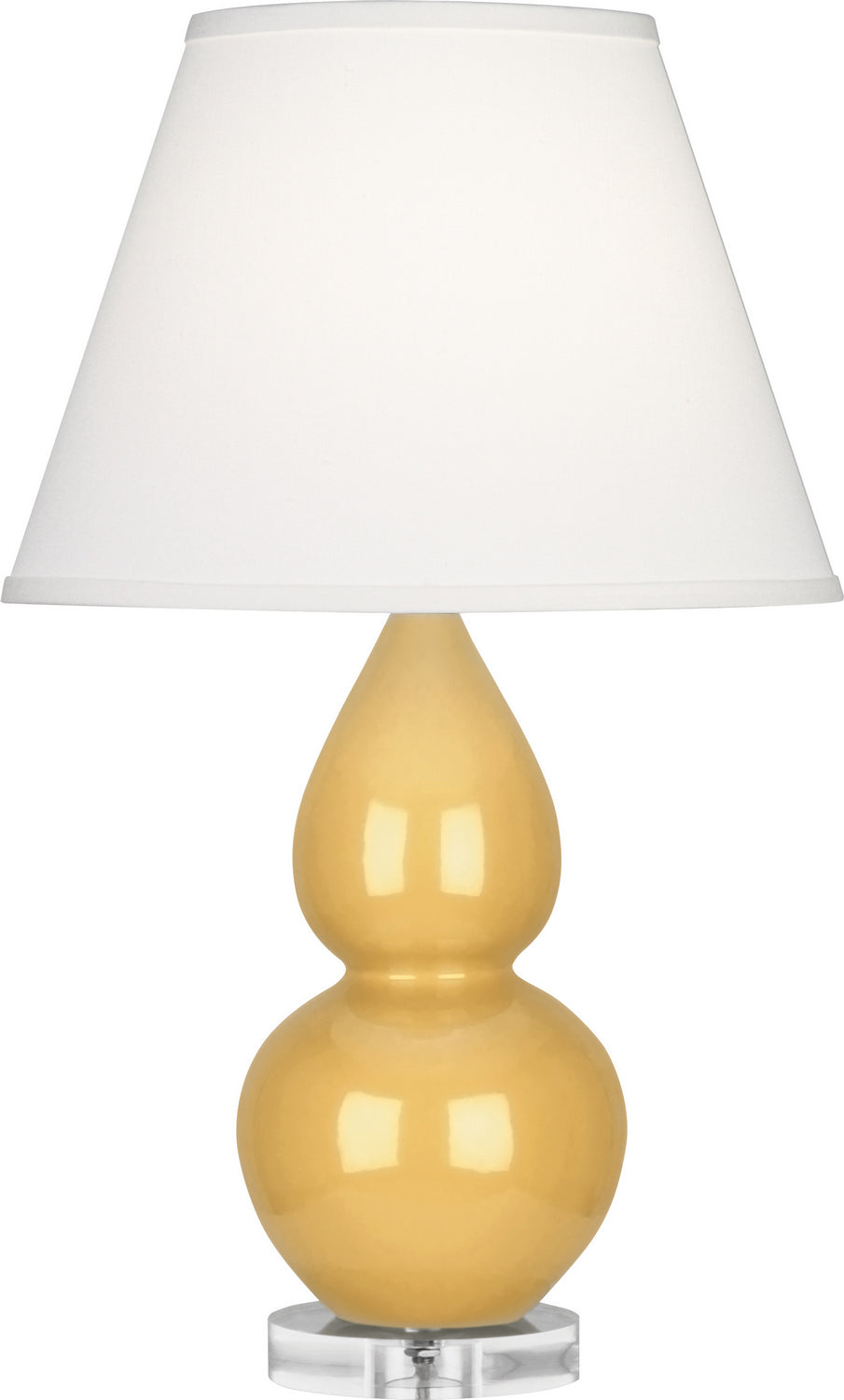 Robert Abbey - SU13X - One Light Accent Lamp - Small Double Gourd - Sunset Yellow Glazed Ceramic w/Lucite Base