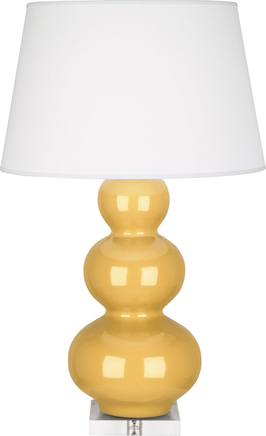 Robert Abbey - SU43X - One Light Table Lamp - Triple Gourd - Sunset Yellow Glazed Ceramic w/Lucite Base