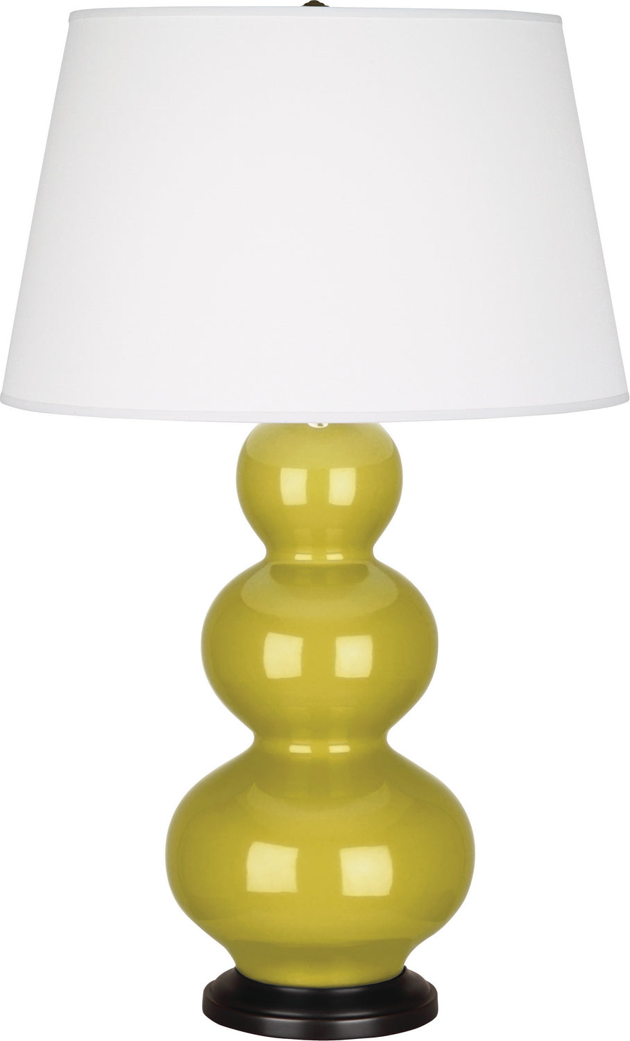 Robert Abbey - CI41X - One Light Table Lamp - Triple Gourd - Citron Glazed Ceramic w/Deep Patina Bronze