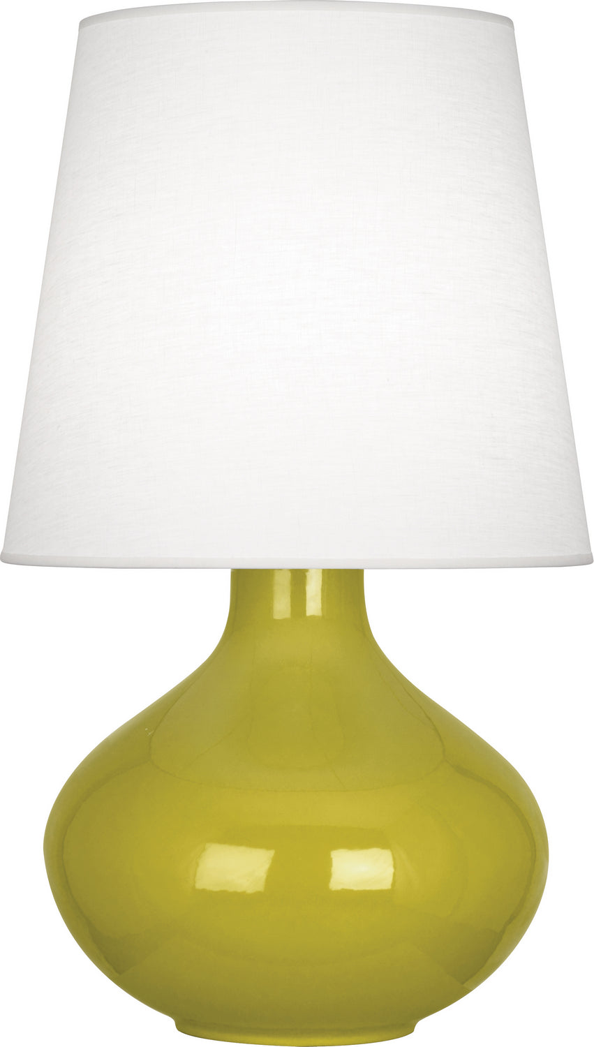 Robert Abbey - CI993 - One Light Table Lamp - June - Citron Glazed Ceramic