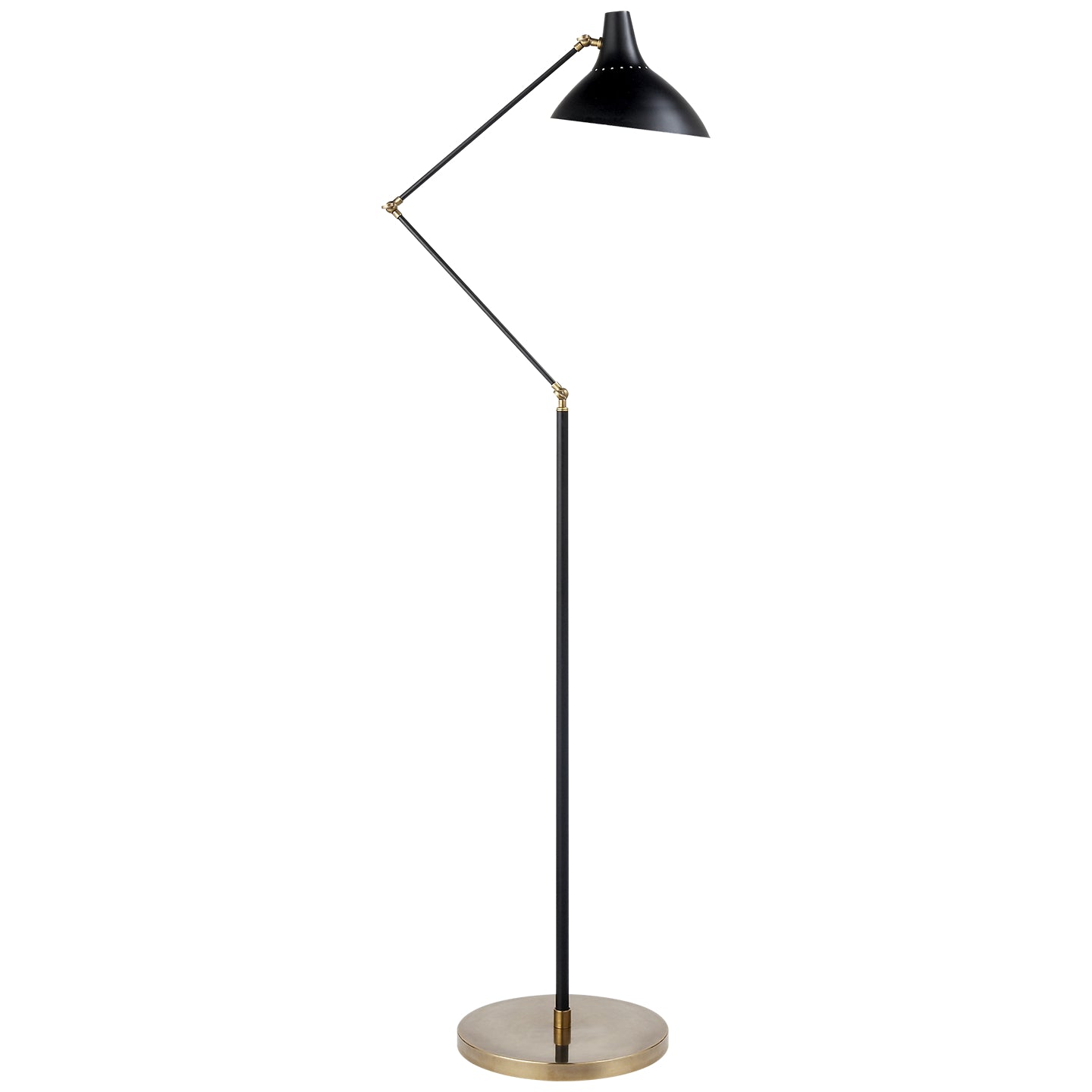 Visual Comfort Signature - ARN 1006BLK - One Light Floor Lamp - Charlton - Black and Brass