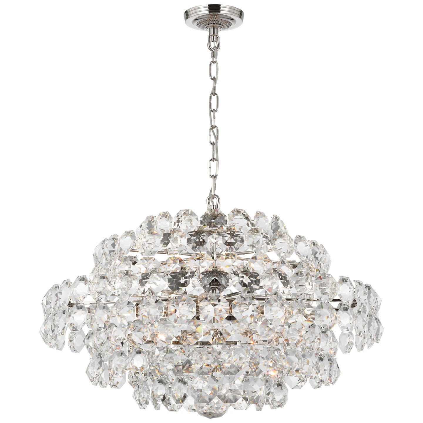 12 Light Chandelier from the SANGER collection in Polished Nickel finish