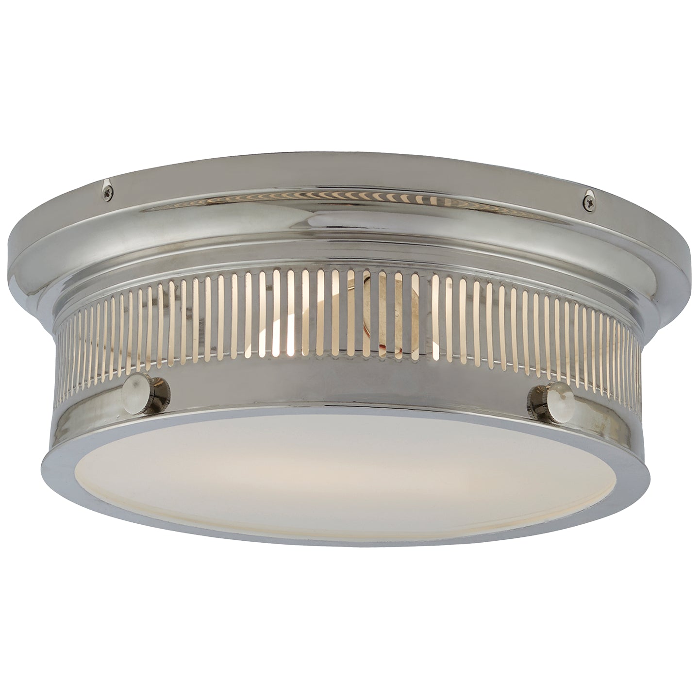 Visual Comfort Signature - CHC 4391PN-WG - Two Light Flush Mount - Alderly - Polished Nickel