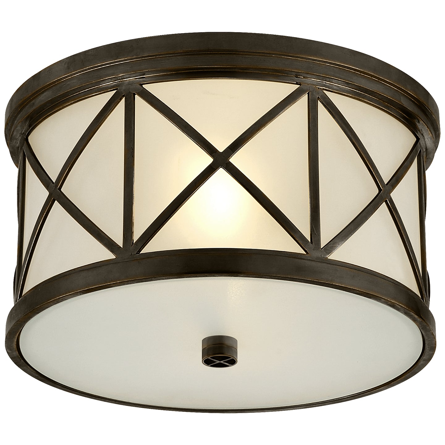 Visual Comfort Signature - SK 4010BZ-FG - Two Light Flush Mount - Montpelier - Bronze