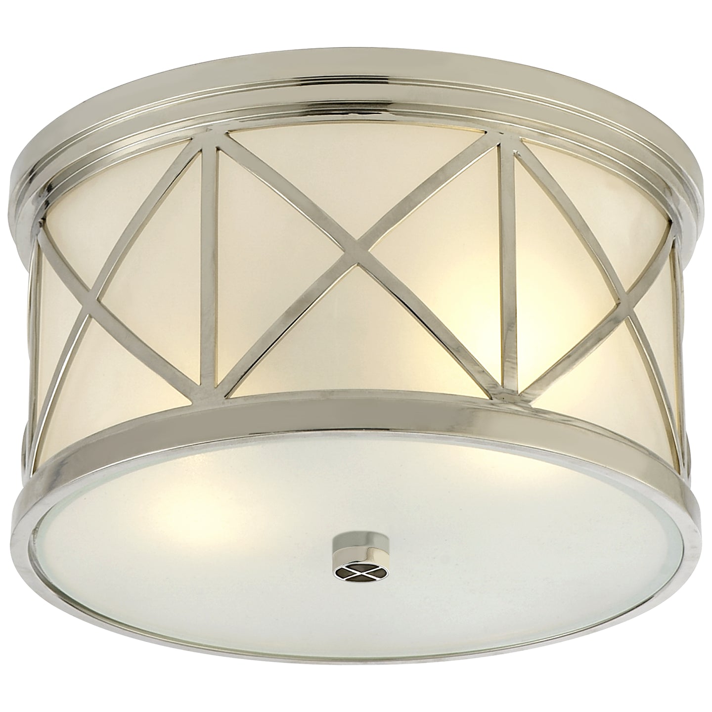 Visual Comfort Signature - SK 4010PN-FG - Two Light Flush Mount - Montpelier - Polished Nickel