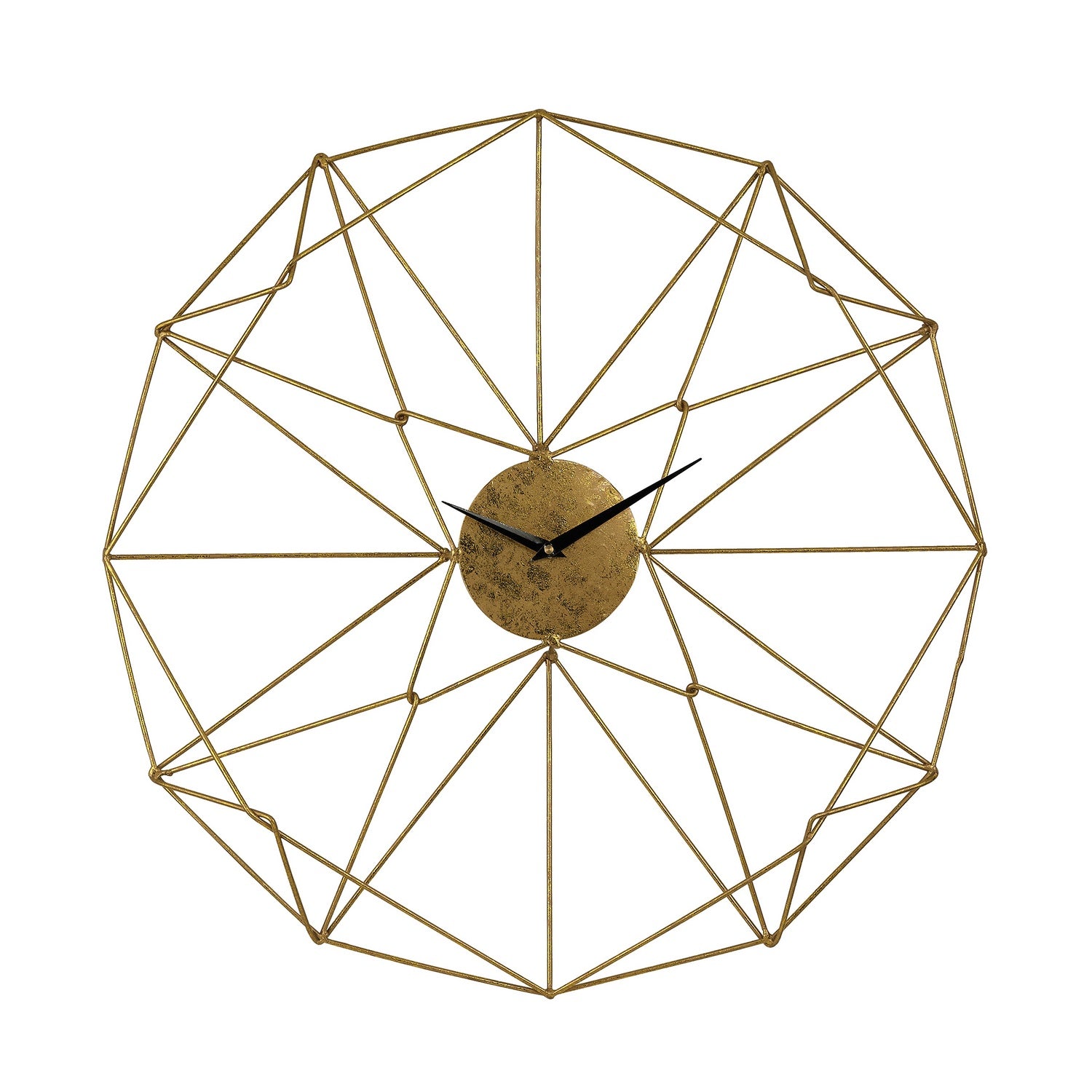 ELK Home - 51-029 - Clock - Angular Wirework - Brass