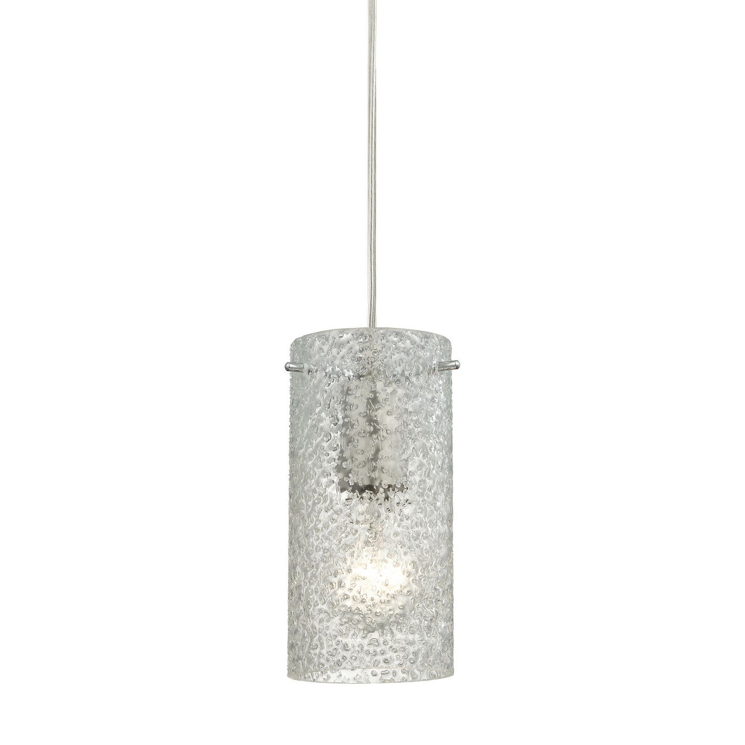 ELK Home - 10242/1CL - One Light Mini Pendant - Ice Fragments - Satin Nickel