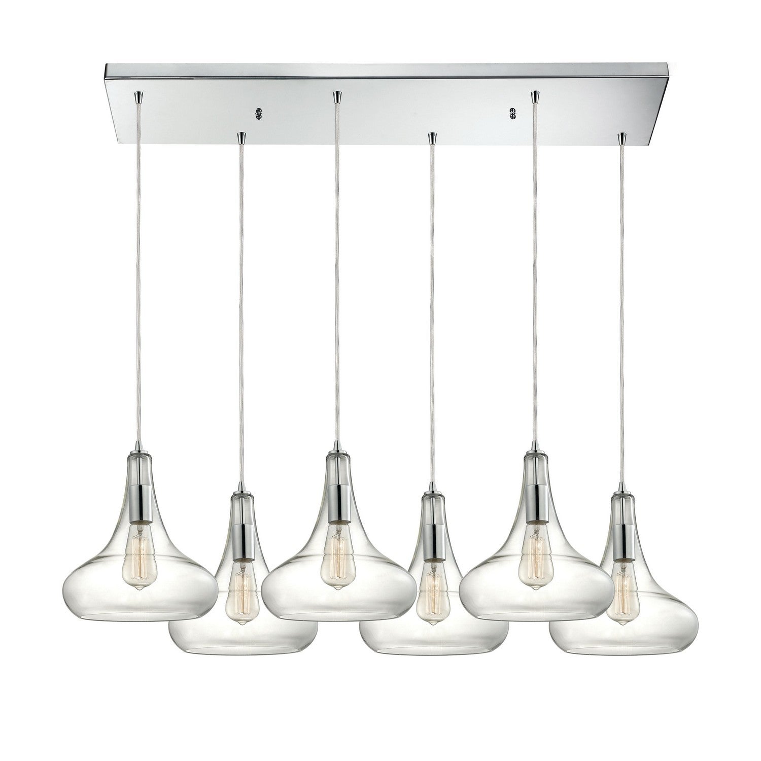 ELK Home - 10422/6RC - Six Light Pendant - Orbital - Polished Chrome