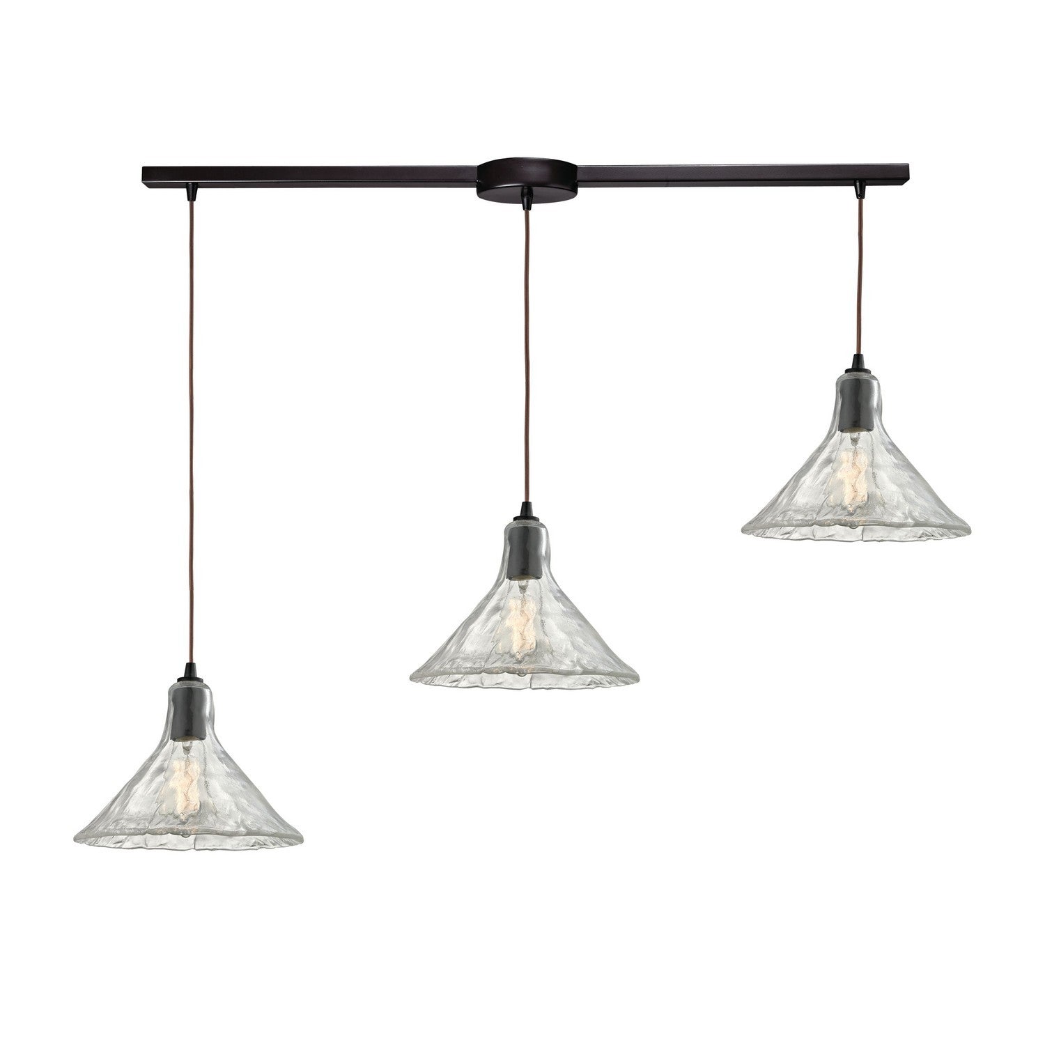 ELK Home - 10435/3L - Three Light Pendant - Hand Formed Glass - Oil Rubbed Bronze