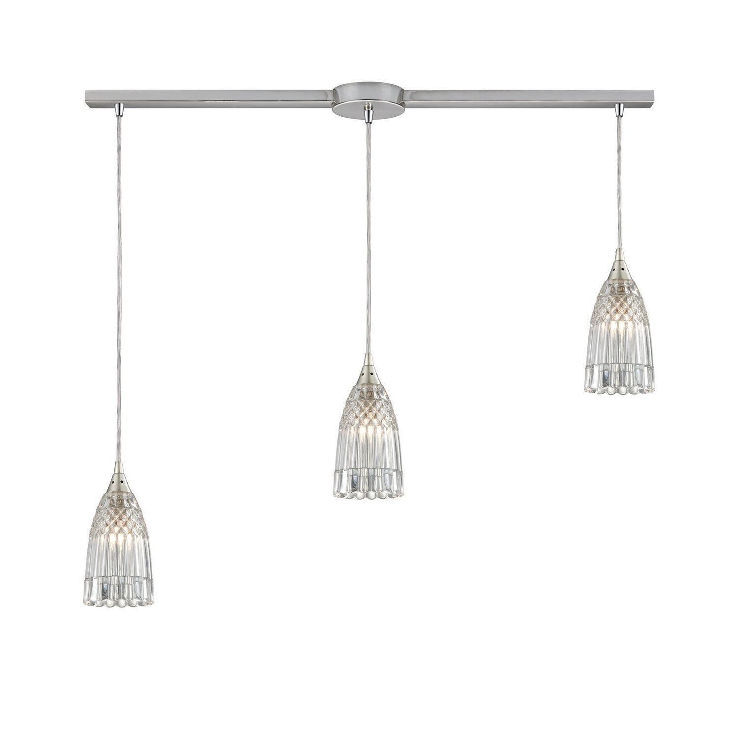 ELK Home - 10458/3L - Three Light Pendant - Kersey - Satin Nickel