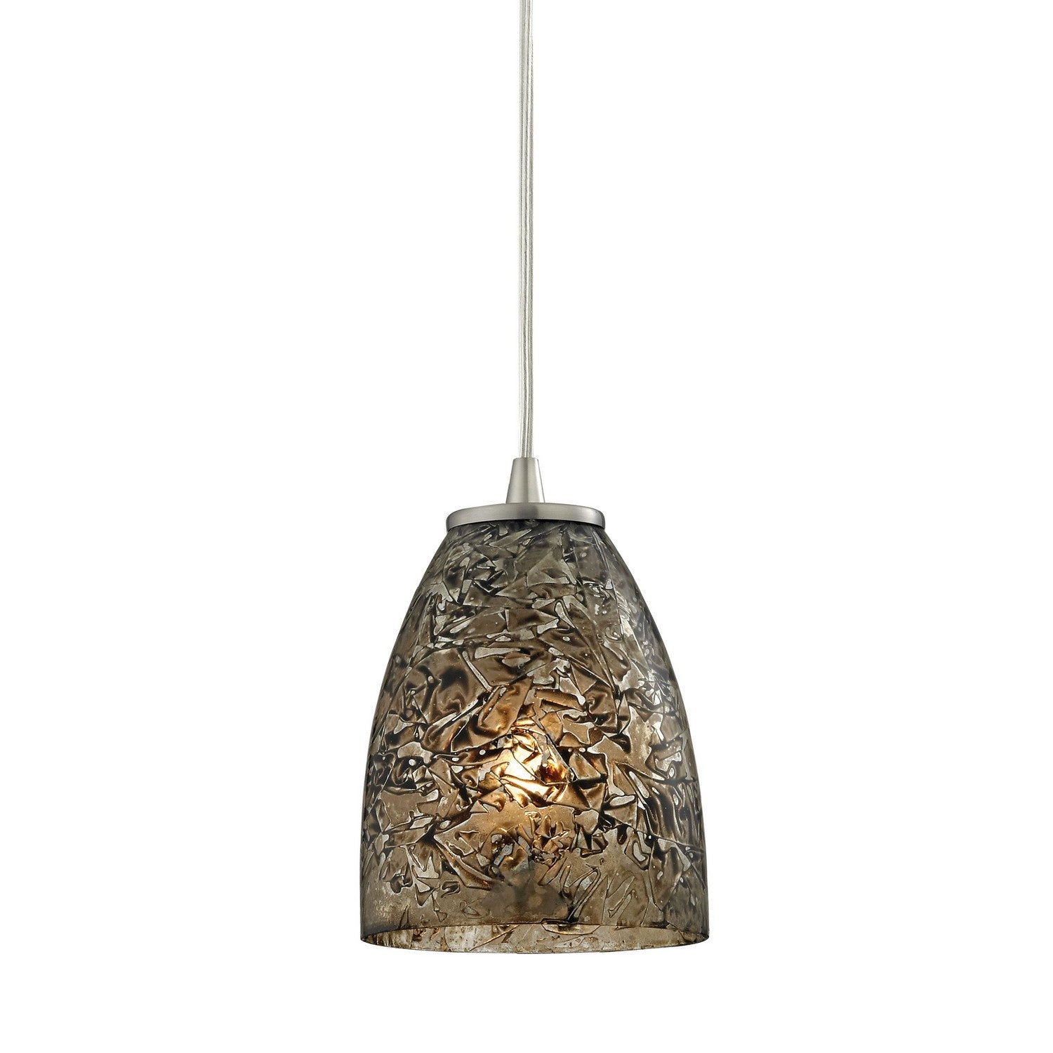 ELK Home - 10465/1BRF - One Light Mini Pendant - Fissure - Satin Nickel