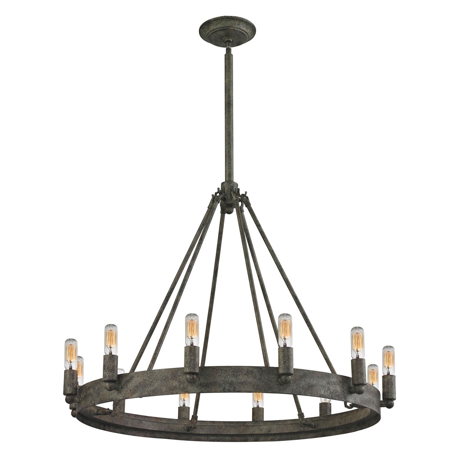 ELK Home - 31821/12 - 12 Light Chandelier - Lewisburg - Malted Rust