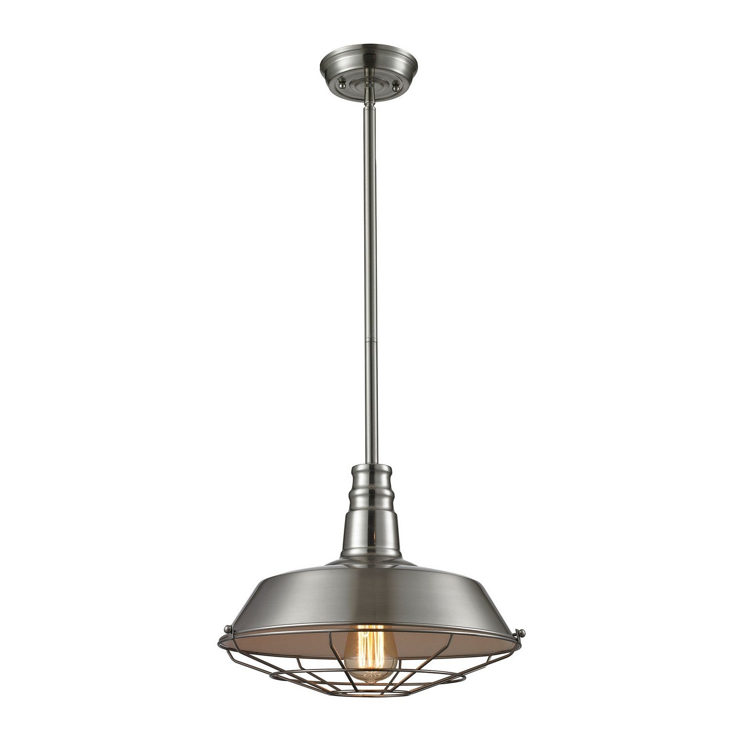 ELK Home - 67066/1 - One Light Pendant - Warehouse Pendant - Satin Nickel