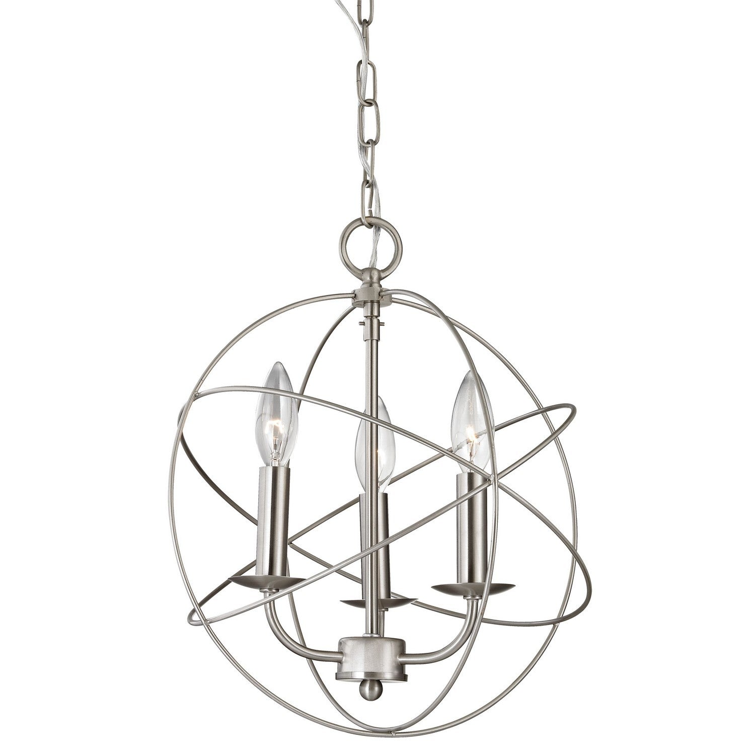 ELK Home - 1513CH/20 - Three Light Chandelier - Williamsport - Brushed Nickel