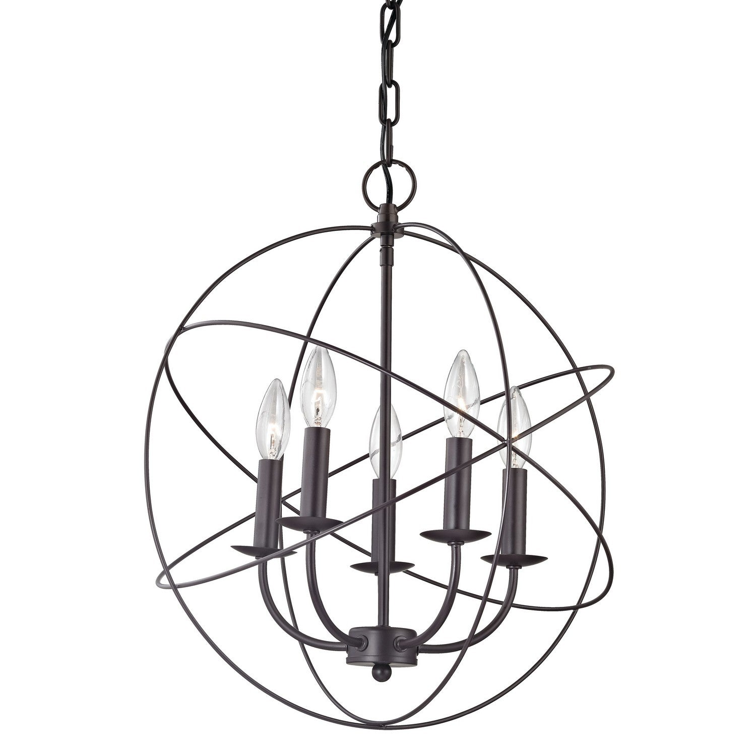 ELK Home - 1515CH/10 - Five Light Chandelier - Williamsport - Oil Rubbed Bronze