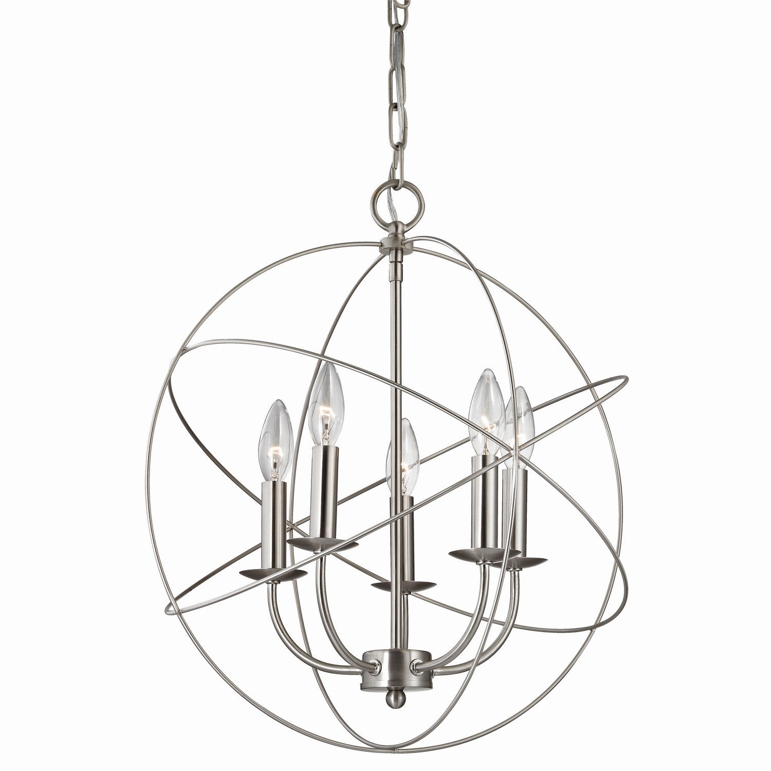 ELK Home - 1515CH/20 - Five Light Chandelier - Williamsport - Brushed Nickel