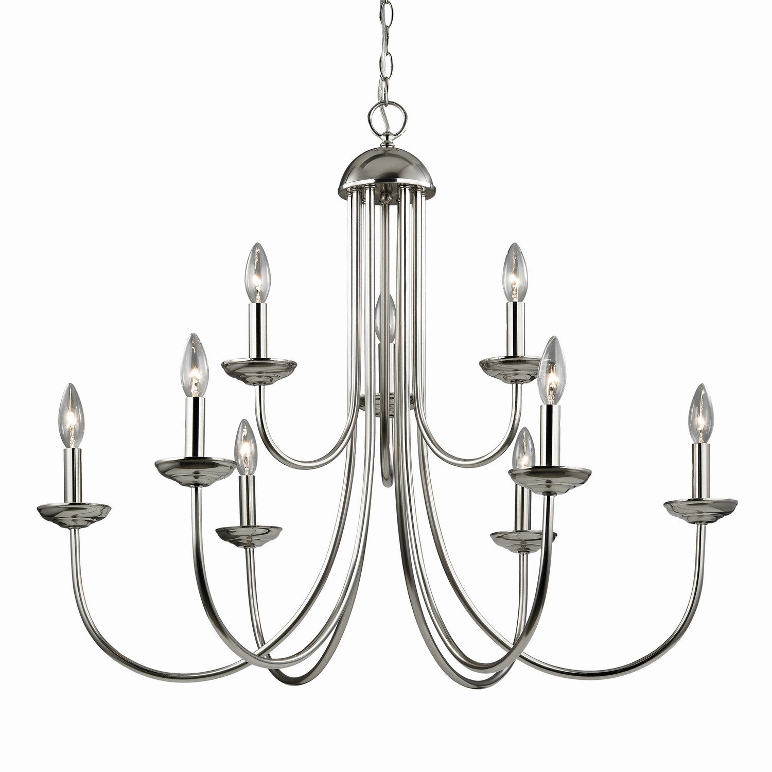 ELK Home - 1529CH/20 - Nine Light Chandelier - Williamsport - Brushed Nickel