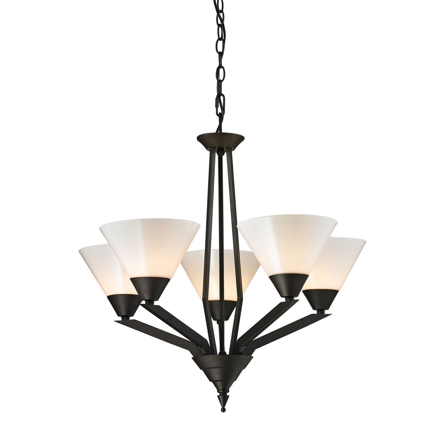 ELK Home - 2455CH/10 - Five Light Chandelier - Tribecca - Oil Rubbed Bronze