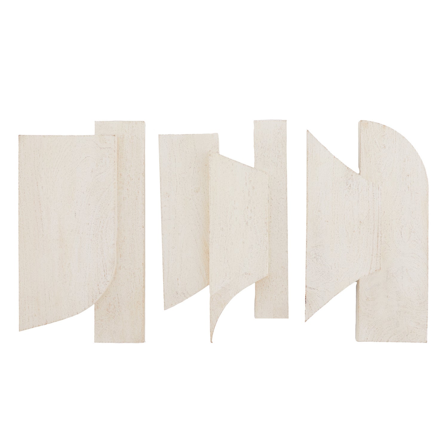 Wall Plaques, Set of 3 from the Pierson collection in Whitewash Sandblasted finish