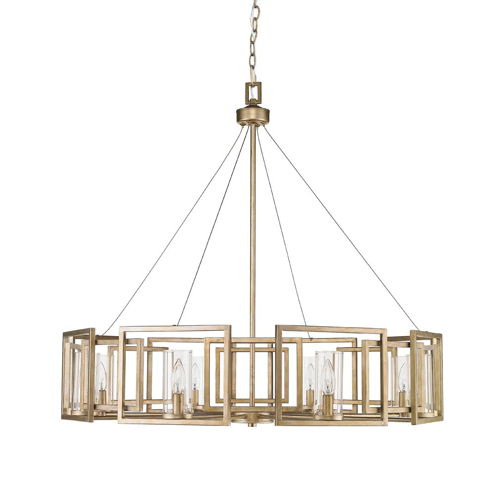 Golden - 6068-8 WG - Eight Light Chandelier - Marco WG - White Gold