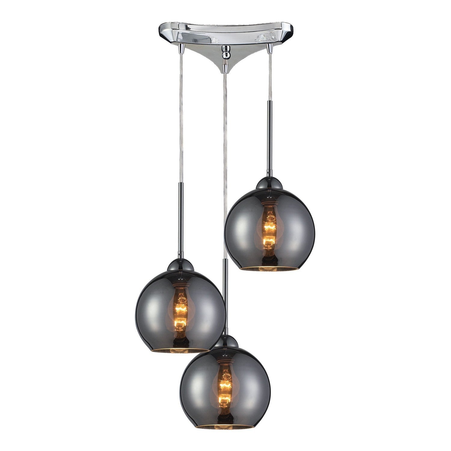 ELK Home - 10240/3CHR - Three Light Pendant - Cassandra - Polished Chrome