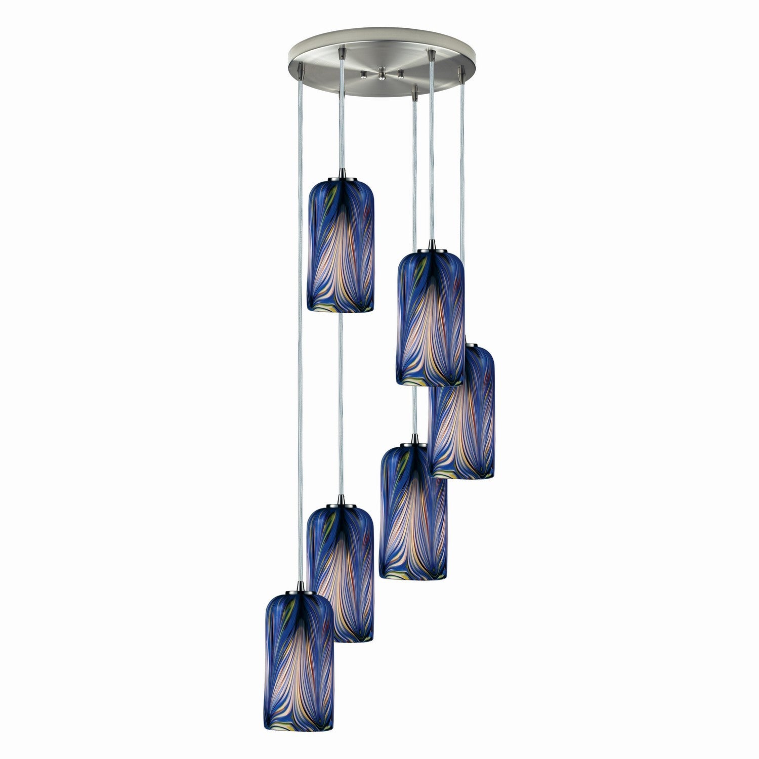 ELK Home - 544-6R-MO - Six Light Pendant - Molten - Satin Nickel