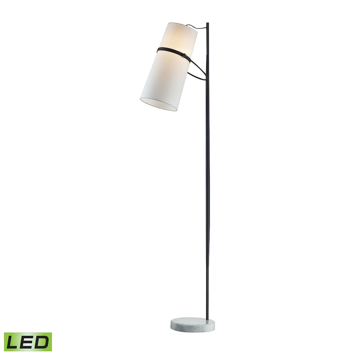 ELK Home - D2730-LED - LED Floor Lamp - Banded Shade - Matte Black