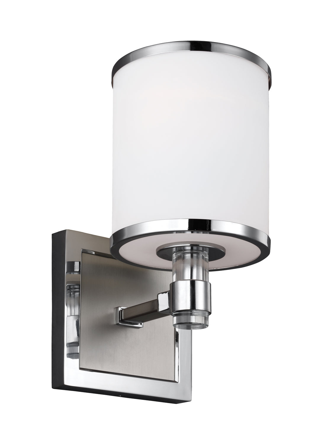 Generation Lighting. - VS23301SN/CH - One Light Wall Sconce - Prospect Park - Satin Nickel / Chrome