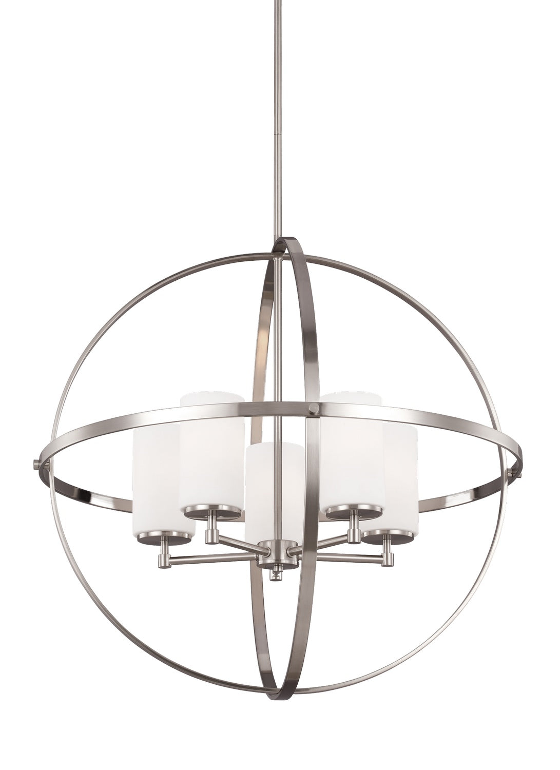 Generation Lighting. - 3124605-962 - Five Light Chandelier - Alturas - Brushed Nickel