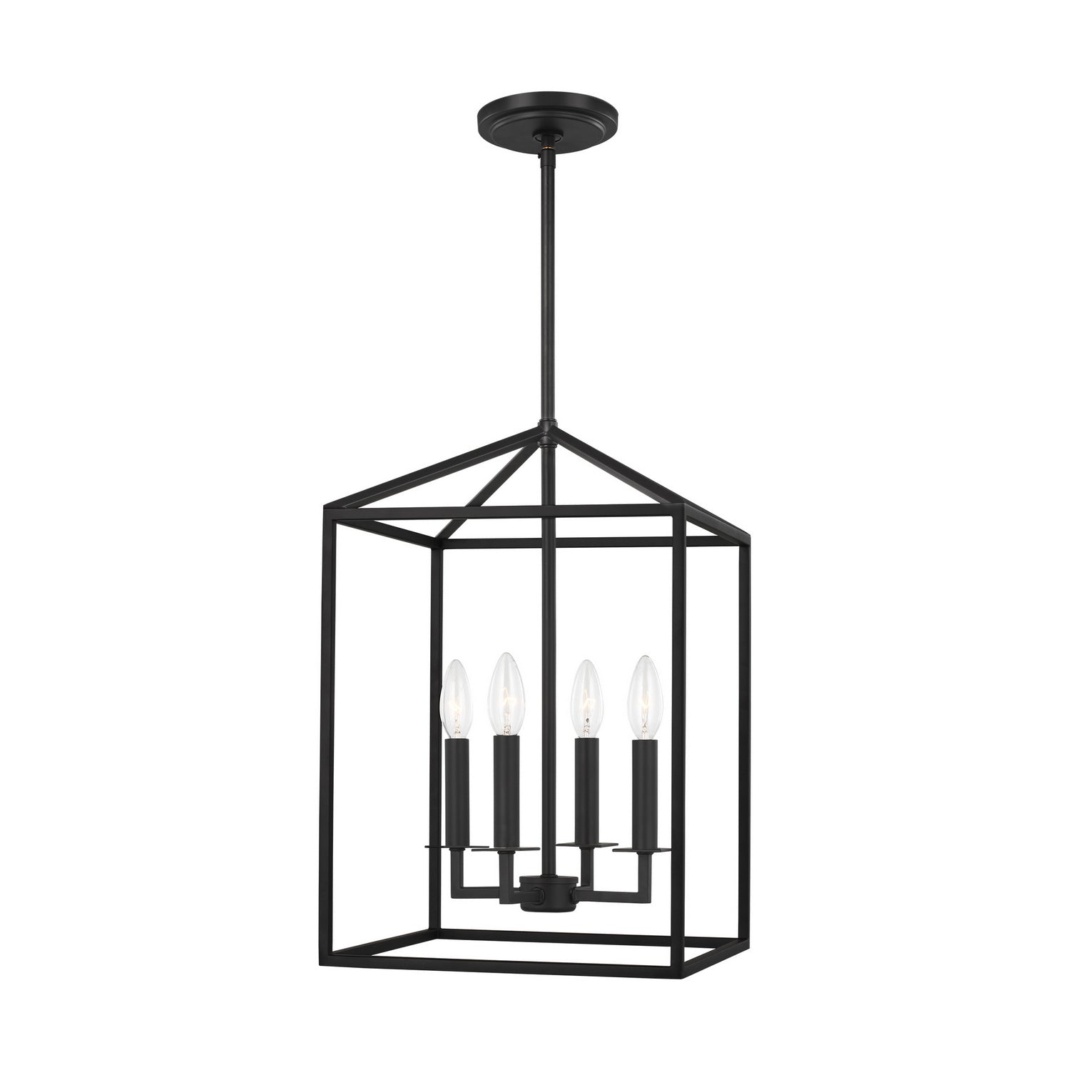 Generation Lighting. - 5215004-112 - Four Light Hall / Foyer - Perryton - Midnight Black