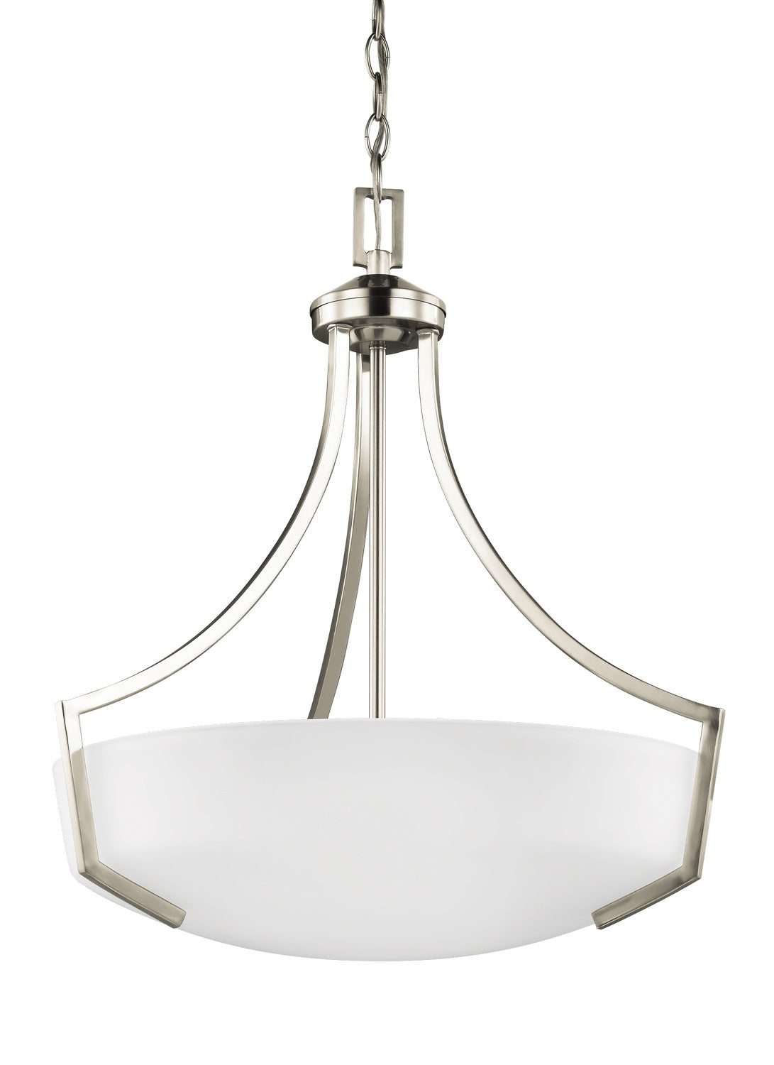 Generation Lighting. - 6624503-962 - Three Light Pendant - Hanford - Brushed Nickel