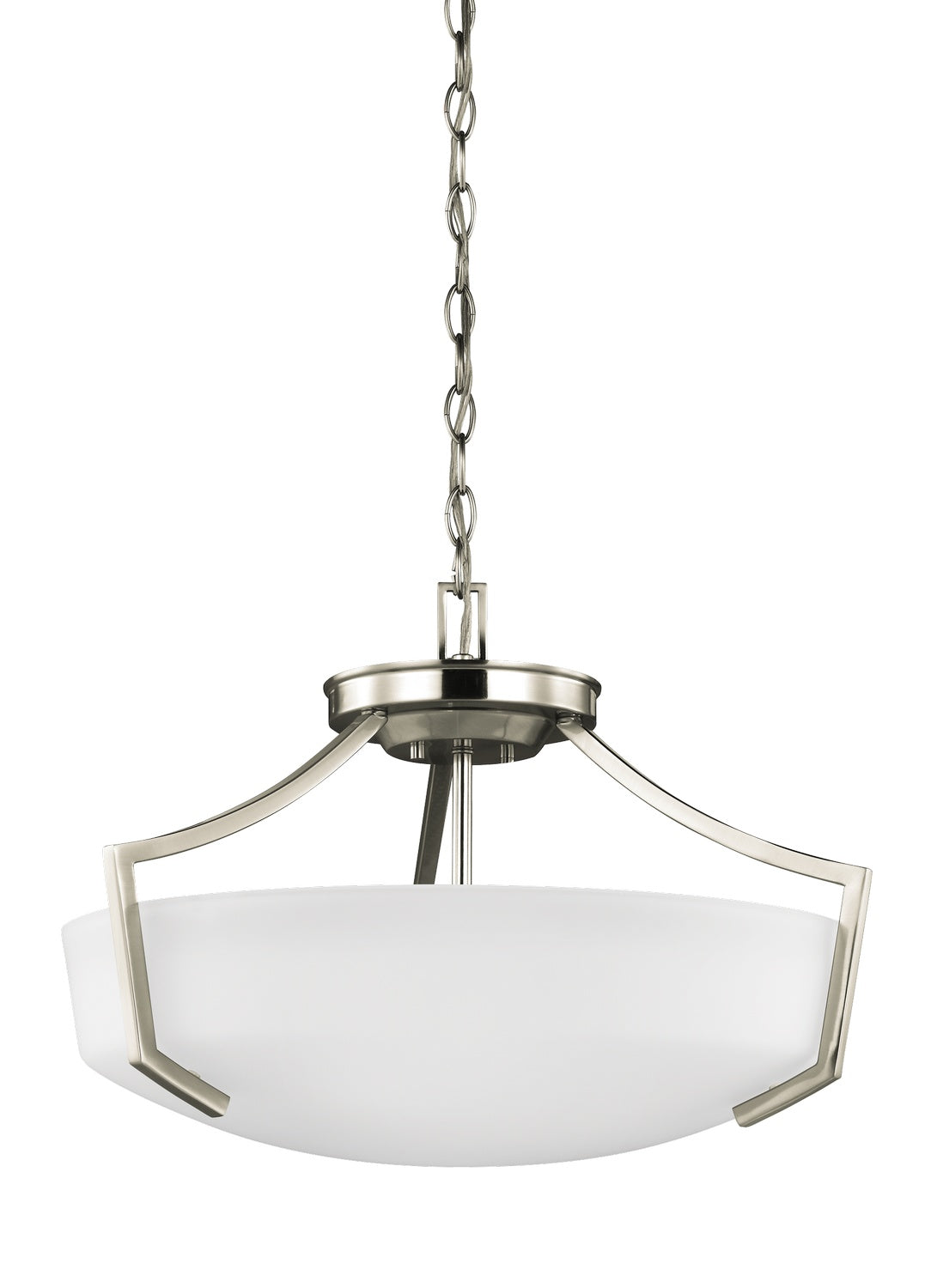 Generation Lighting. - 7724503-962 - Three Light Semi-Flush Convertible Pendant - Hanford - Brushed Nickel